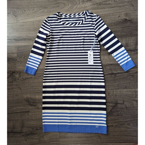 NWT Southern Tide Striped Shift Dress XS Blue White - Picture 8 of 12
